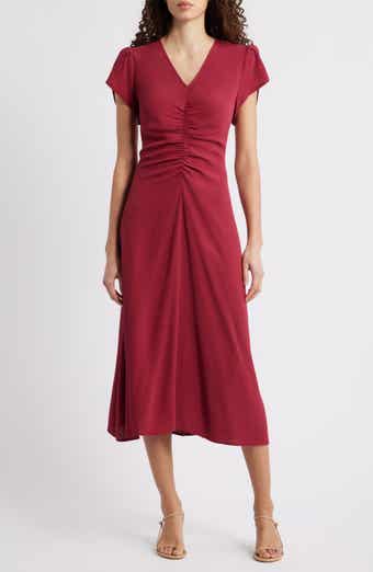 Caslon® Ruched Midi Dress