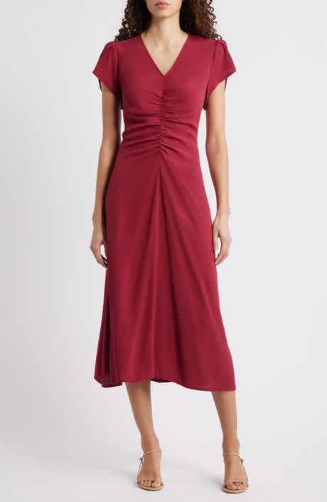 Caslon® Ruched Midi Dress