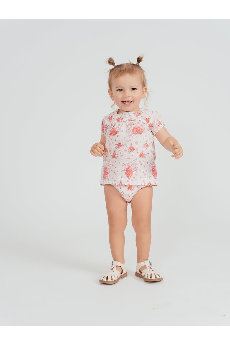 Floral 2 Piece Cotton Woven Top and Panty Set, Alternate, color, Pink Floral