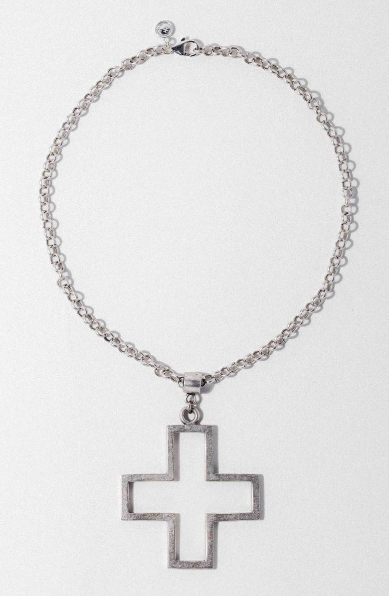 Child of Wild Madonna Cross Necklace, Alternate, color, Silver