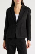 AK ANNE KLEIN One-Button Faux Suede Jacket