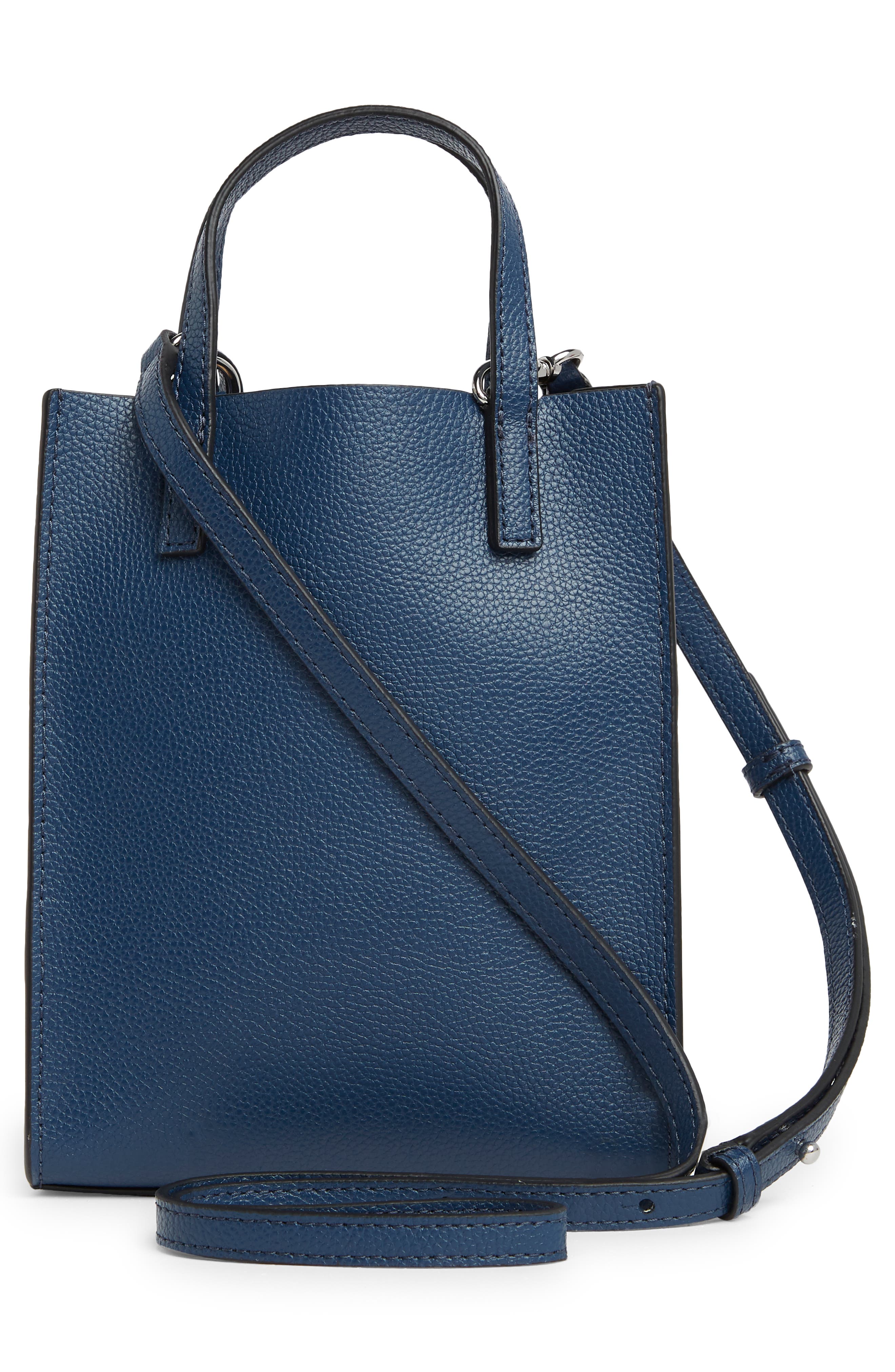 Marc Jacobs Micro Leather Tote, Alternate, color, Azure Blue