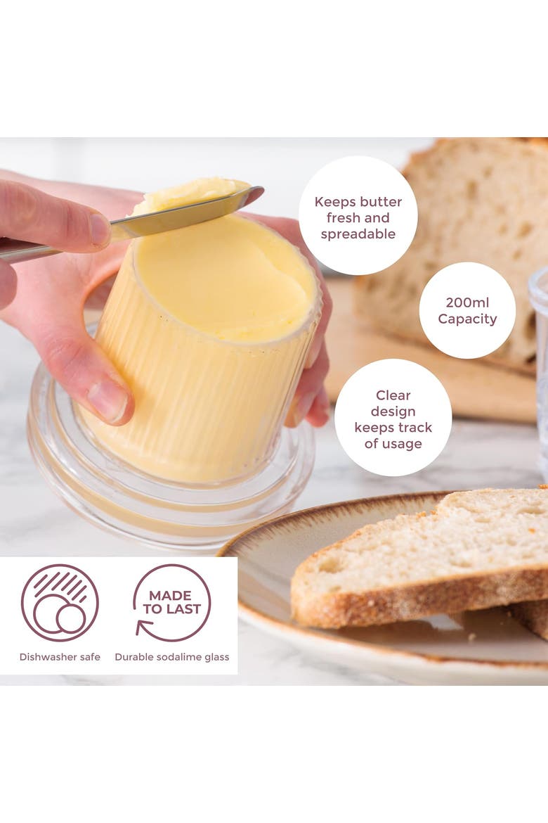 Butter Crock, Alternate, color, Clear
