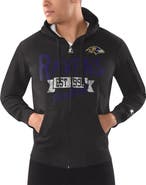 STARTER Men's Starter Black Baltimore Ravens Domestic Post Season Full-Zip Hoodie