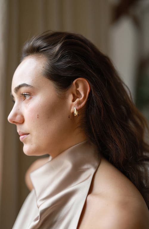 Odette New York Ancre Earrings In Brass