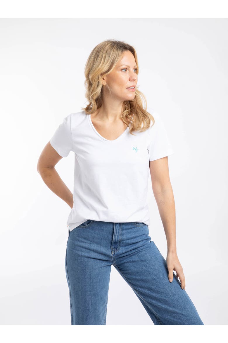 Hailey V-Neck T-Shirt, Main, color, White
