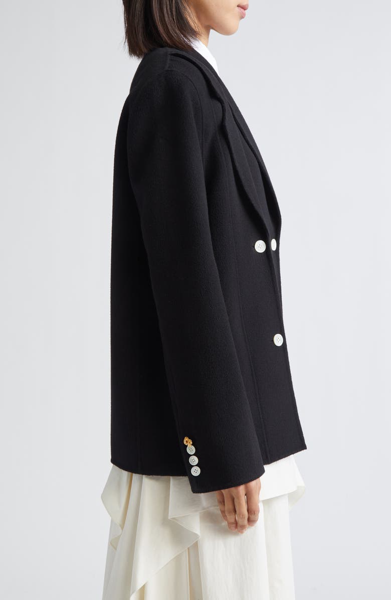 EENK Handmade Double Lapel Wool & Cashmere Jacket, Alternate, color, Black