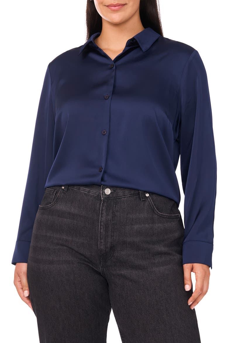 Long Sleeve Button-Down Shirt, Main, color, CLASSIC NAVY