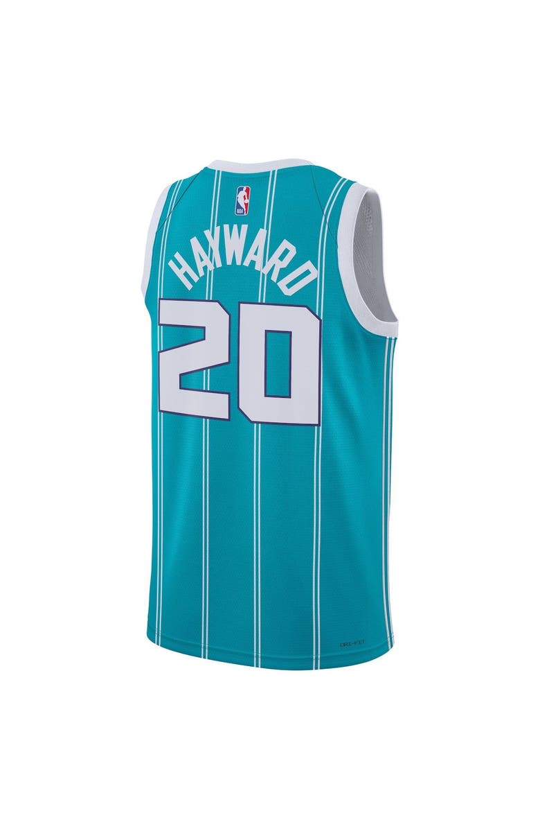 Nike Unisex Jordan Brand Gordon Hayward Teal Charlotte Hornets Swingman Jersey - Icon Edition, Alternate, color, 