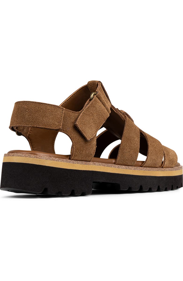Donald Pliner Pryme Lug Sole Fisherman Sandal, Alternate, color, Saddle