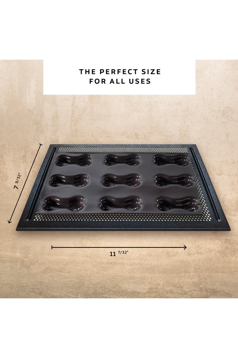 Flexipan 9 Bones Pet Treats Premium Silicone Baking Pan, Alternate, color, Black