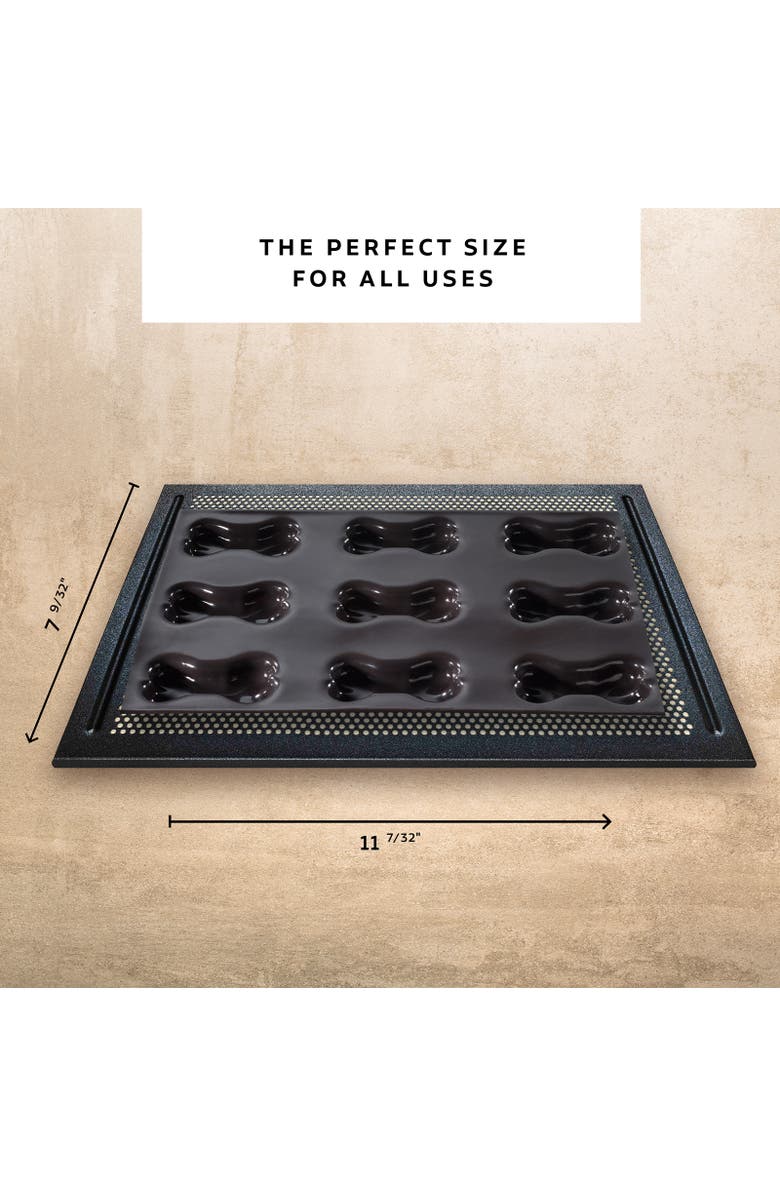 Silpat Flexipan 9 Bones Pet Treats Premium Silicone Baking Pan, Alternate, color, Black