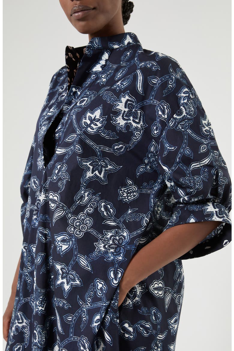 Floral Print Maxi Dress, Alternate, color, NAVY