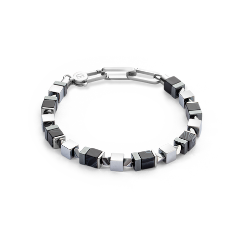 Bracelet Precious Cubes Black-Silver