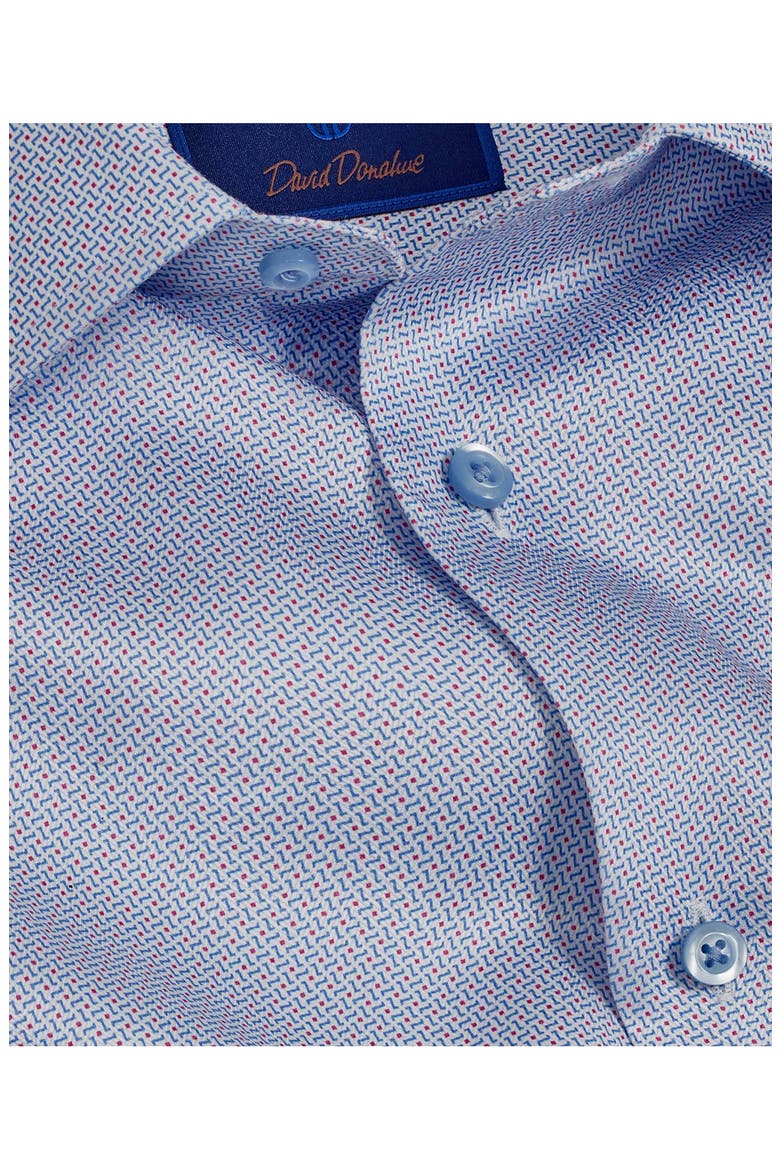 Slim Fit Twill Dress Shirt, Alternate, color, BLUE/ BERRY