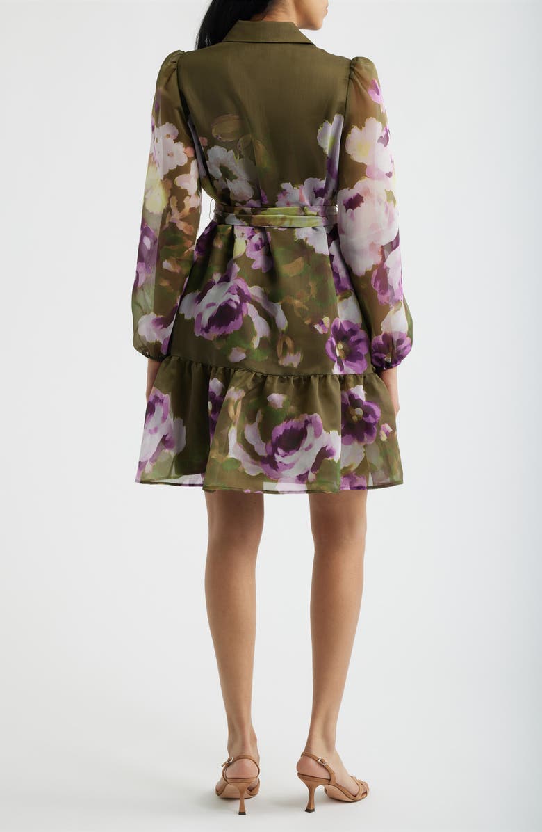 Anne Klein Tiered Chiffon Shirt Dress, Alternate, color,