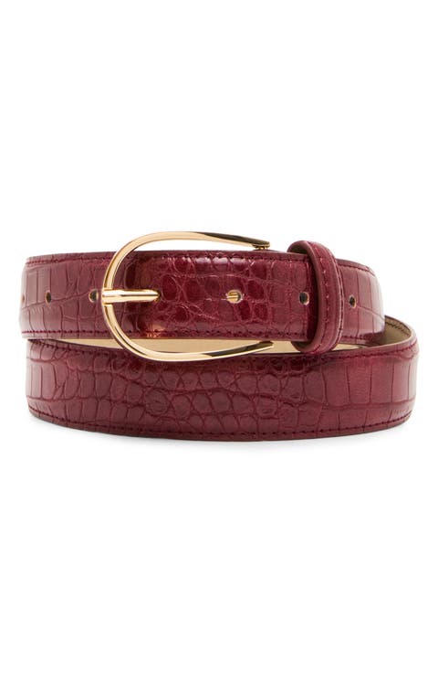 Croc Embossed Belt