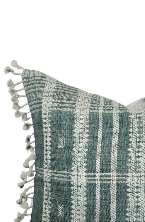 Linen & James Brea Dusty Blue Indian Wool Pillow Cover In Dusty Blue