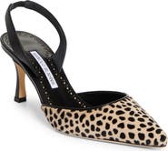 Manolo Blahnik Carolyne Genuine Calf Hair Slingback Pump