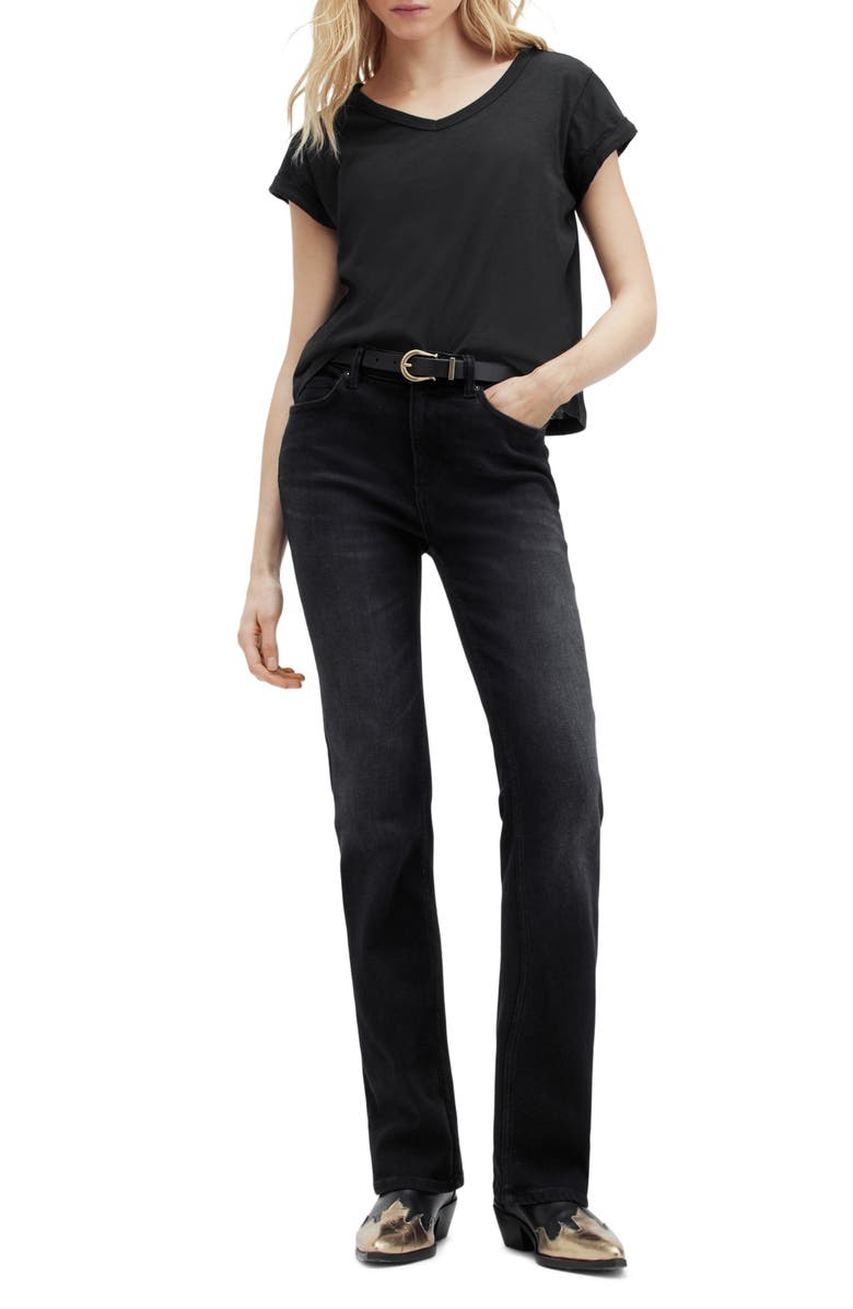 AllSaints Anna V-Neck Cotton T-Shirt, Alternate, color, 