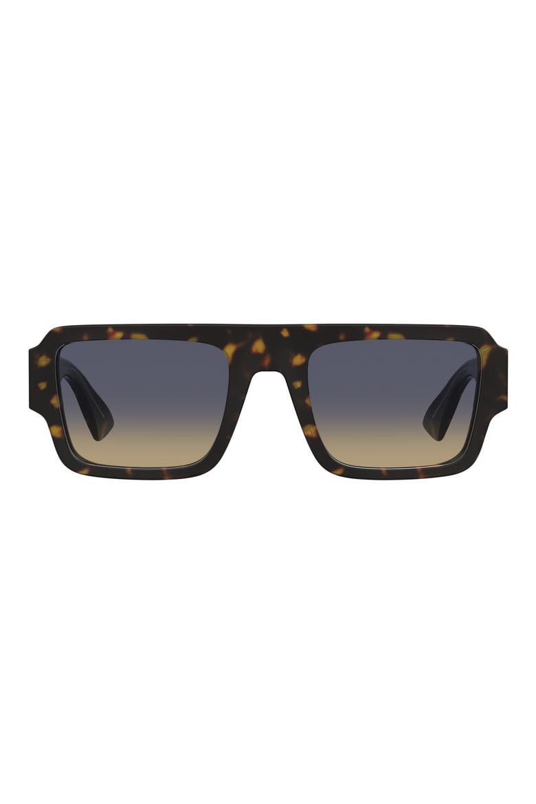 54mm Gradient Flat Top Sunglasses, Main, color, HAVANA/ BLUE BEIGE