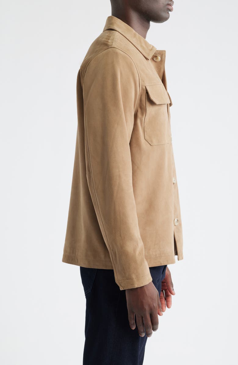 Nordstrom Suede Jacket, Alternate, color, Tan Greige