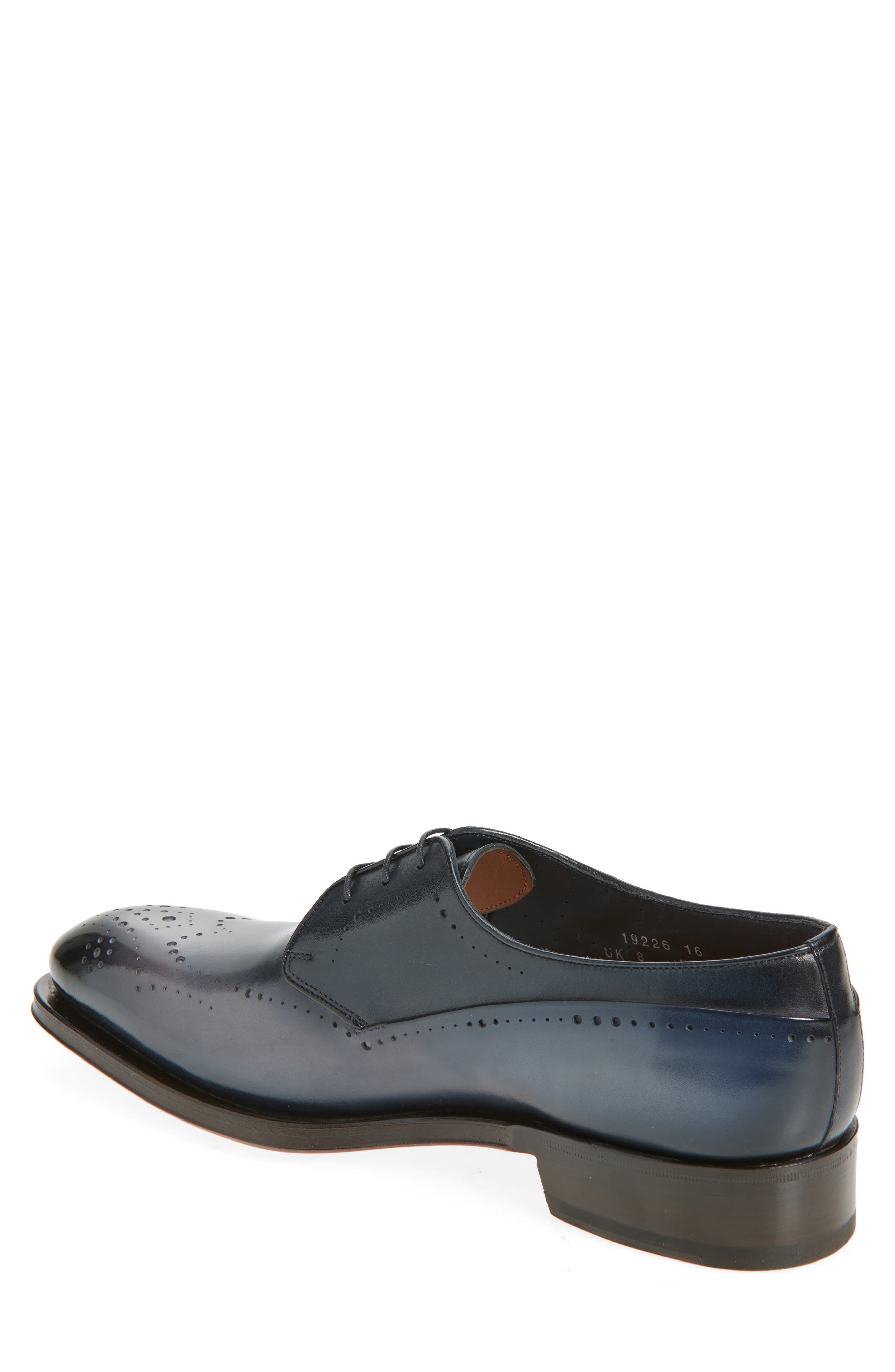 Santoni Imperialde Wingtip Derby, Alternate, color, Light Blue