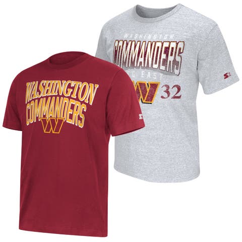 Men's Starter Burgundy/Heather Gray Washington Commanders Two-Pack Logo T-Shirt Set