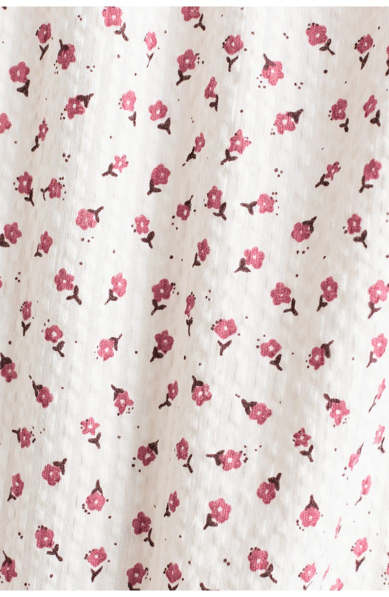 H&M Floral-print Cotton Romper Suit, Alternate, color, White/Floral