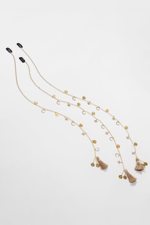 Starlit Tassel Braid Chain - gold