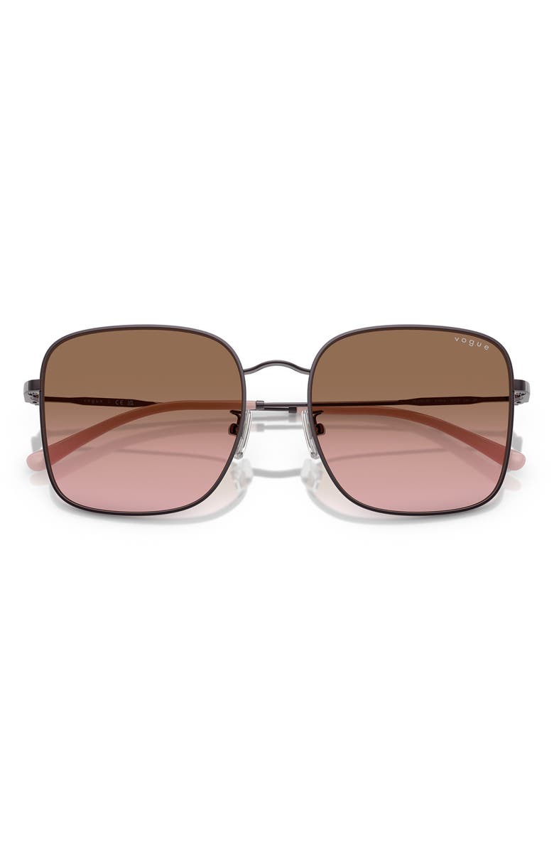 VOGUE 57mm Gradient Square Sunglasses, Alternate, color, Pink