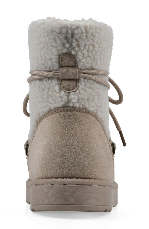 White Mountain Footwear Isador Faux Shearling Bootie In Brown