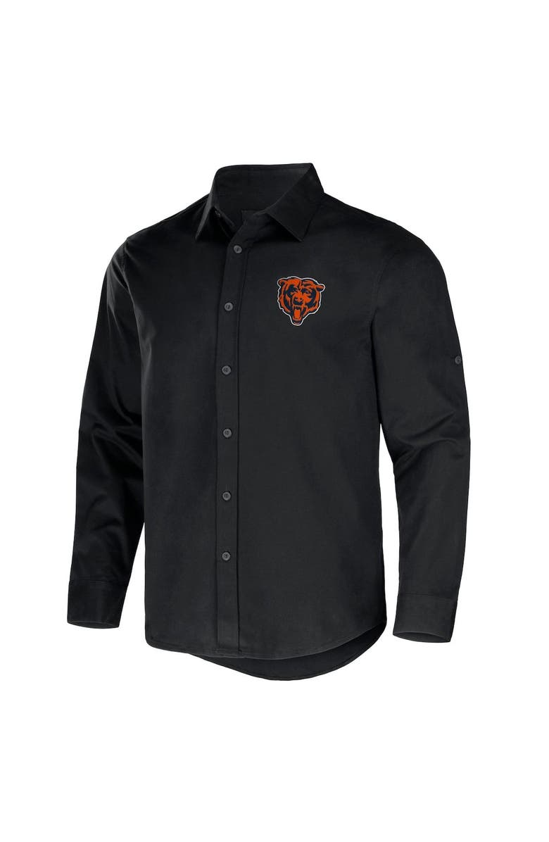 NFL X DARIUS RUCKER Men's NFL x Darius Rucker Collection by Fanatics Black Chicago Bears Convertible Twill Long Sleeve Button-Up Shirt, Alternate, color, 