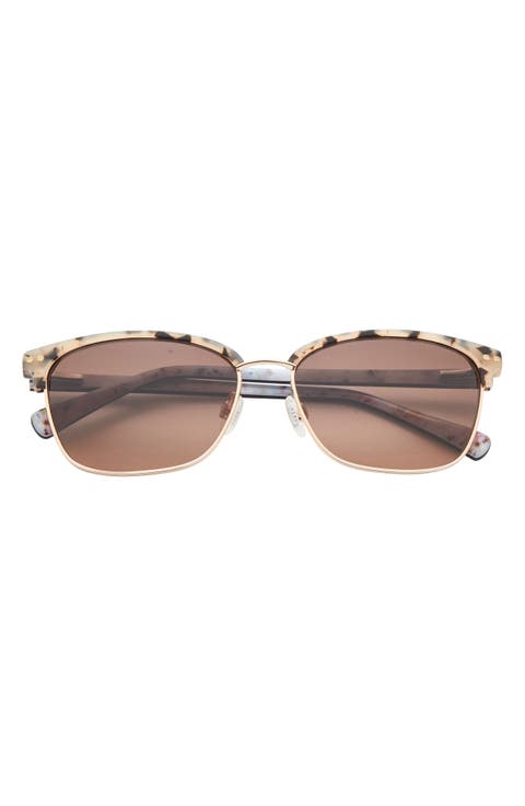 57mm Retro Square Sunglasses