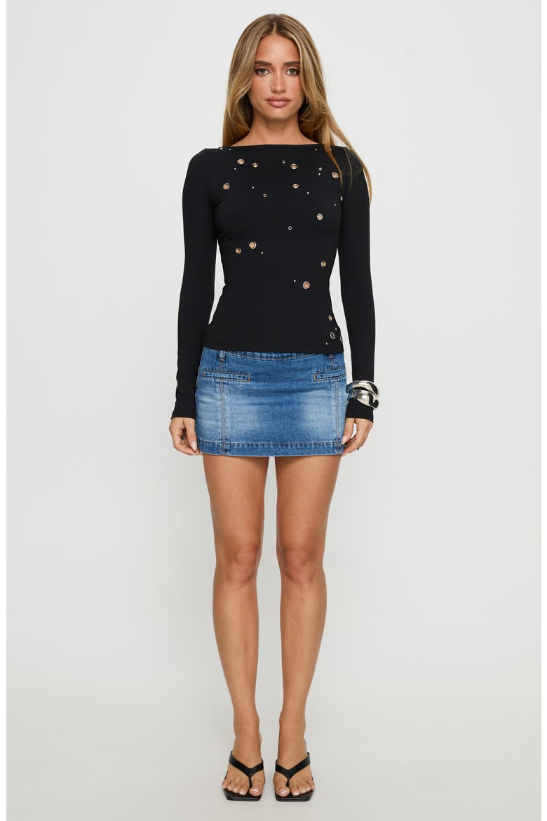 Ryka Eyelet Top, Alternate, color, BLACK