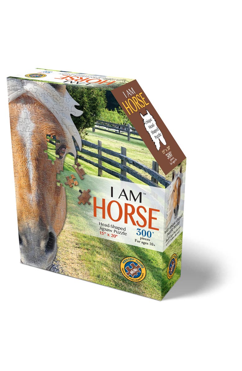 Madd Capp I Am Horse 300 Pieces Animal Shaped Jigsaw Puzzle, Main, color, Multicolored
