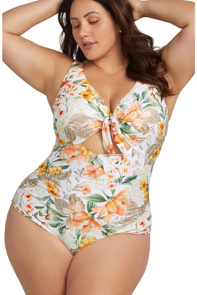 La Dolce Vita Cezanne D- & DD-Cup Underwire One-Piece Swimsuit, Alternate, color, WHITE