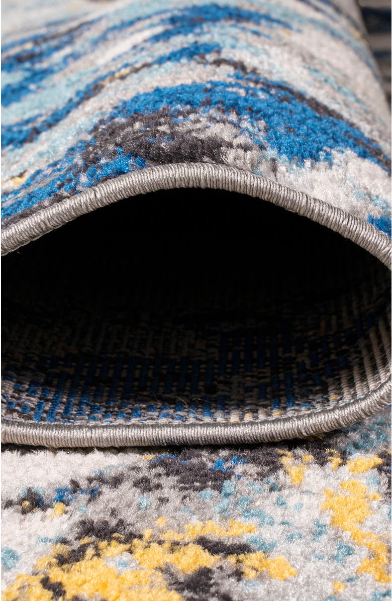 JONATHAN Y Pebble Marbled Abstract Area Rug, Alternate, color, Dark Gray/Blue