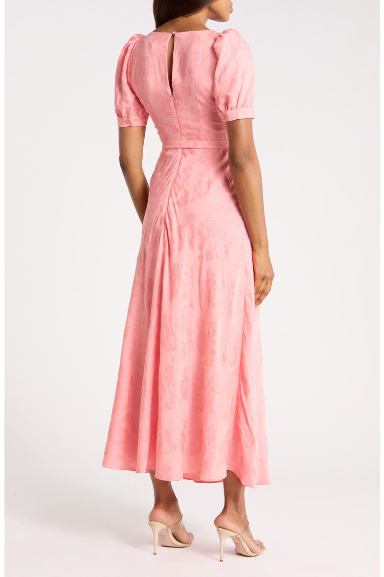 Pearl Puff Sleeve Maxi Dress, Alternate, color, ROSE