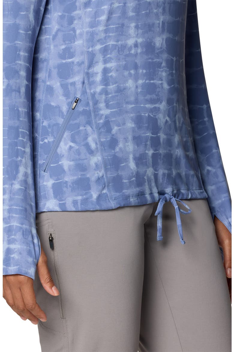 Crater Lake Long Sleeve UPF 50+ Hooded T-Shirt, Alternate, color, BEST COAST BLUE PRISMATIC