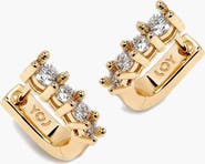 YOJ Marlo Mini Crystal Hoop Earrings In Gold
