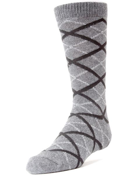 Diamond Interlock Crew Socks (Big Kid)