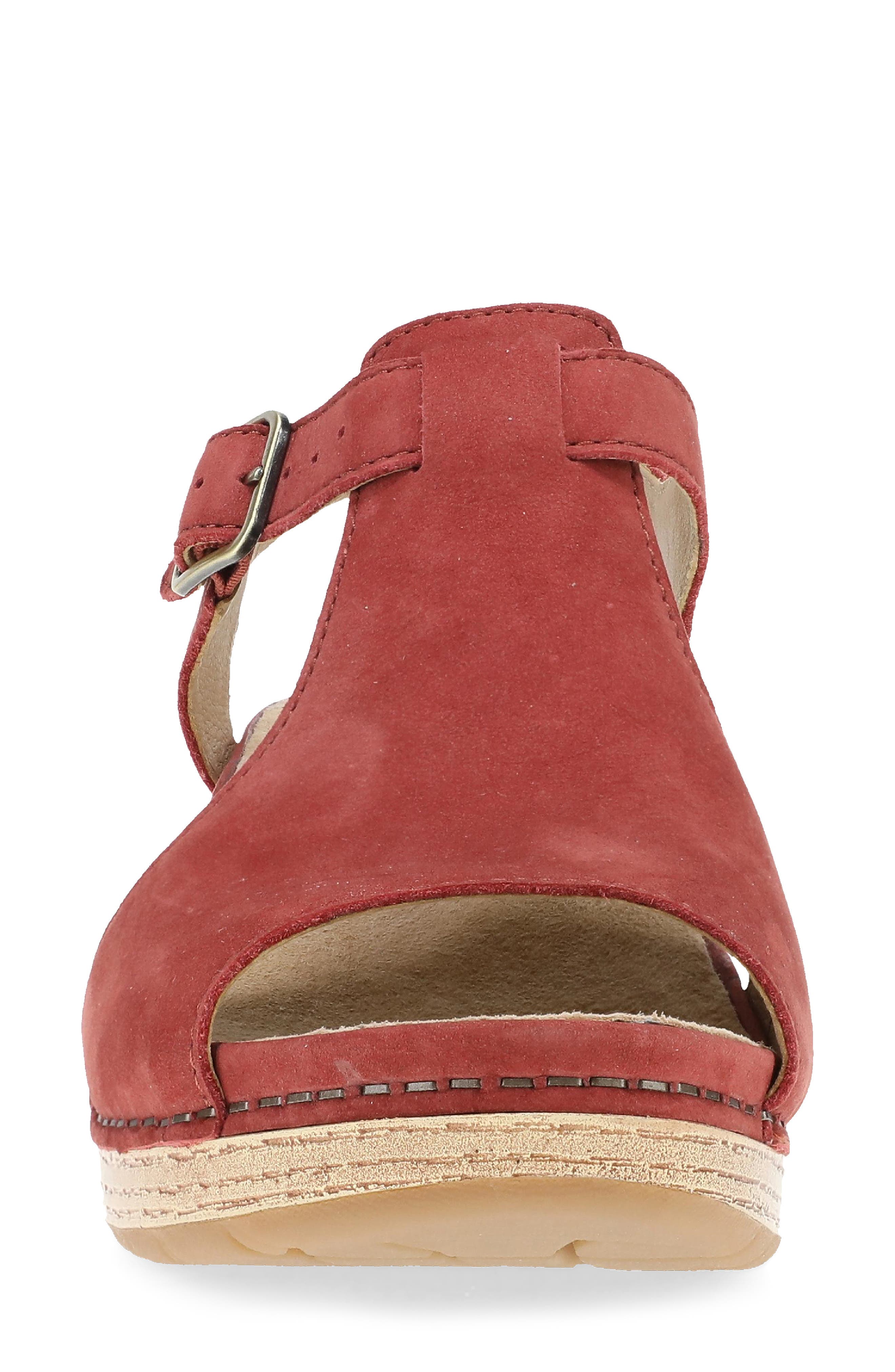 Laverne Ankle Strap Peep Toe Platform Sandal, Alternate, color, PAPRIKA