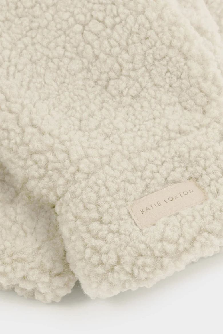 Teddy Mittens with Cord in Cream, Alternate, color, Cream