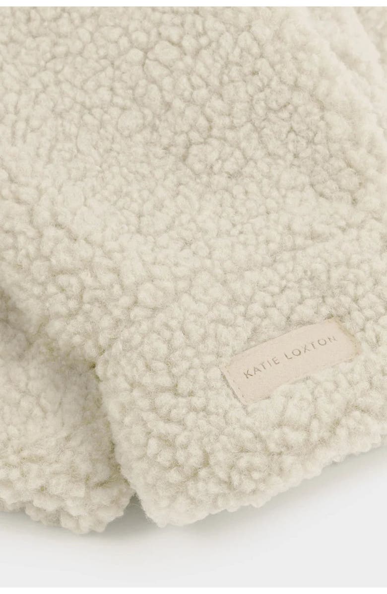 Katie Loxton Teddy Mittens with Cord in Cream, Alternate, color, 