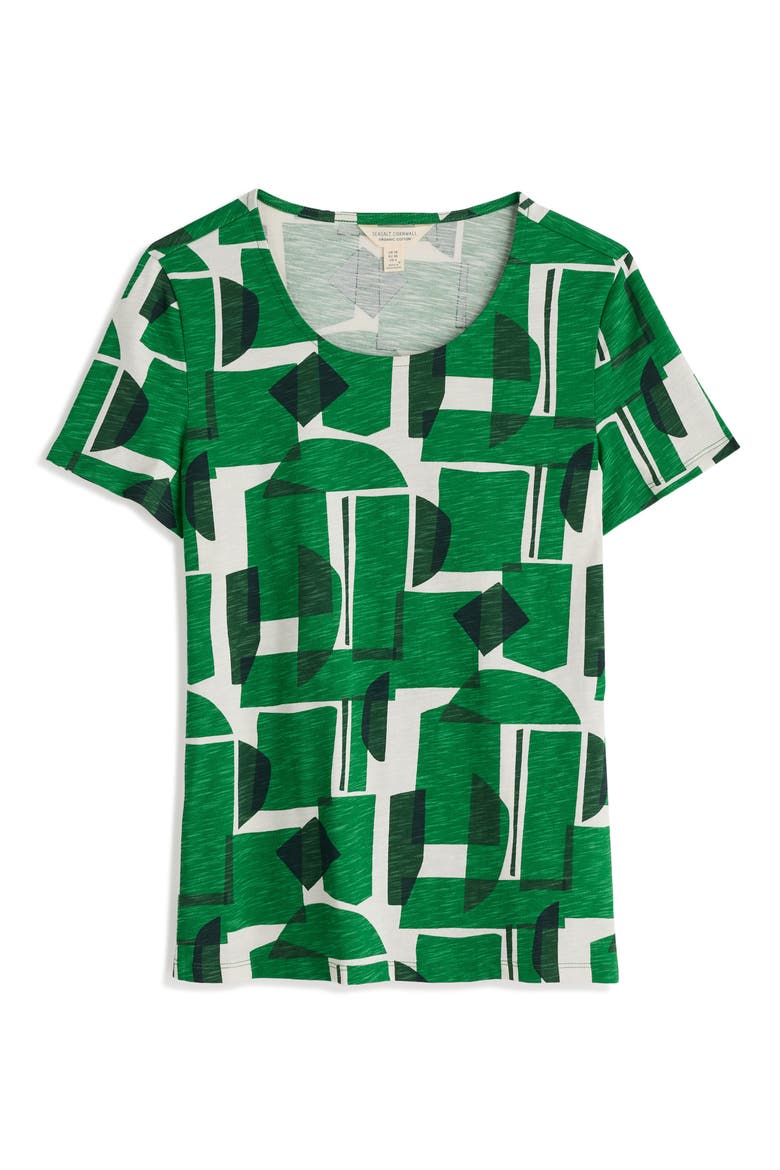 Camerance Abstract Print Organic Cotton T-Shirt, Alternate, color, PAPER FORMS ISLAND