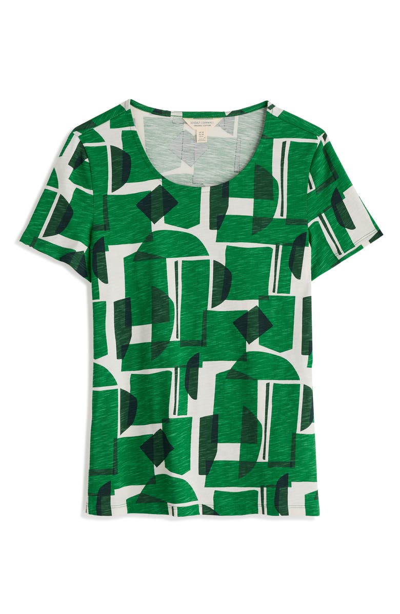 Seasalt Cornwall Camerance Abstract Print Organic Cotton T-Shirt, Alternate, color, Paper Forms Island