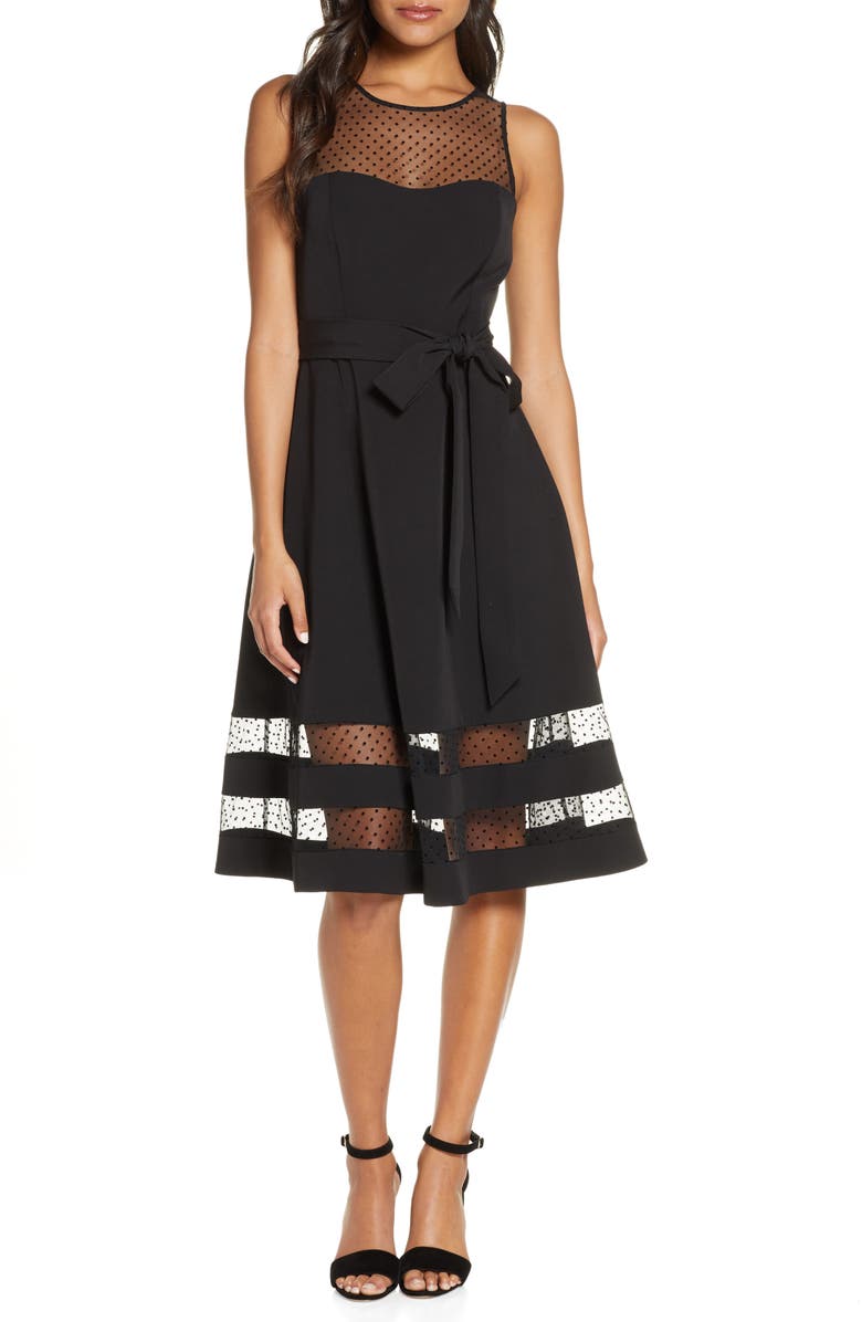 Eliza J Sleeveless Fit & Flare Party Dress, Main, color, 