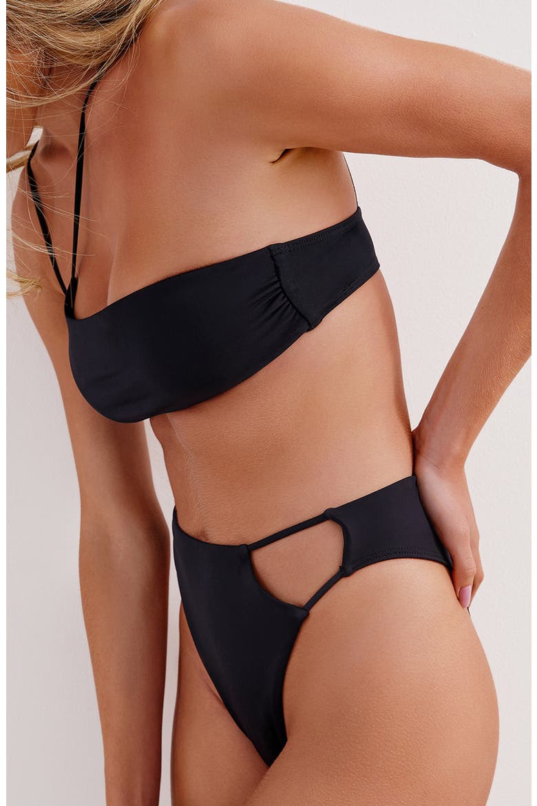 Nara Solid Bikini Top, Alternate, color, BLACK