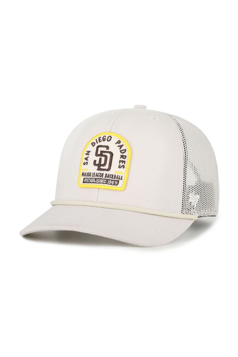 Men's '47 Cream San Diego Padres Gravestone Adjustable Trucker Hat, Main, color, Cream